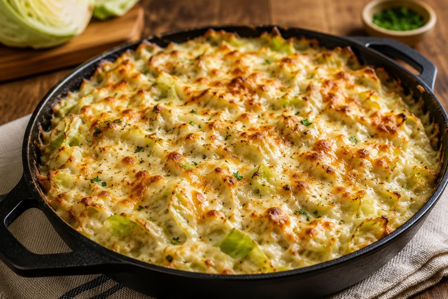 Cabbage Alfredo Bake (Creamy, Cheesy & Low-Carb Comfort)