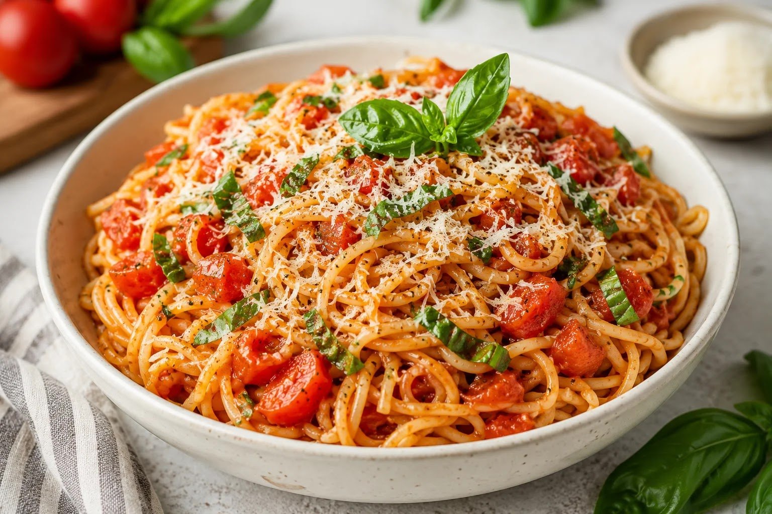 Fresh Tomato and Basil Pasta Recipe (Ready in 30 Minutes)