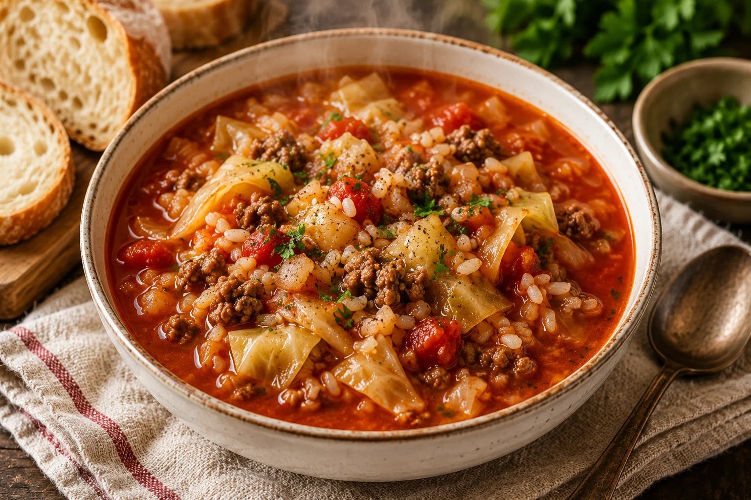 Golumpki Soup (Stuffed Cabbage Roll Soup) – Easy One-Pot Recipe