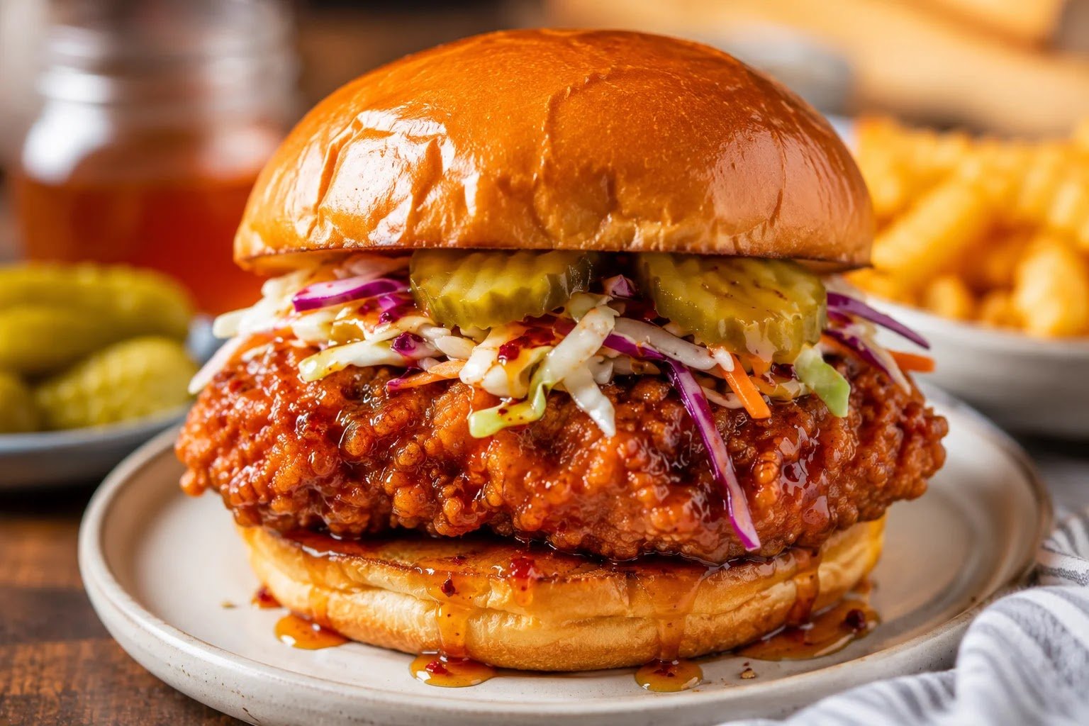 Hot Honey Fried Chicken Sandwiches: Crispy, Sweet, and Impossible to Put Down
